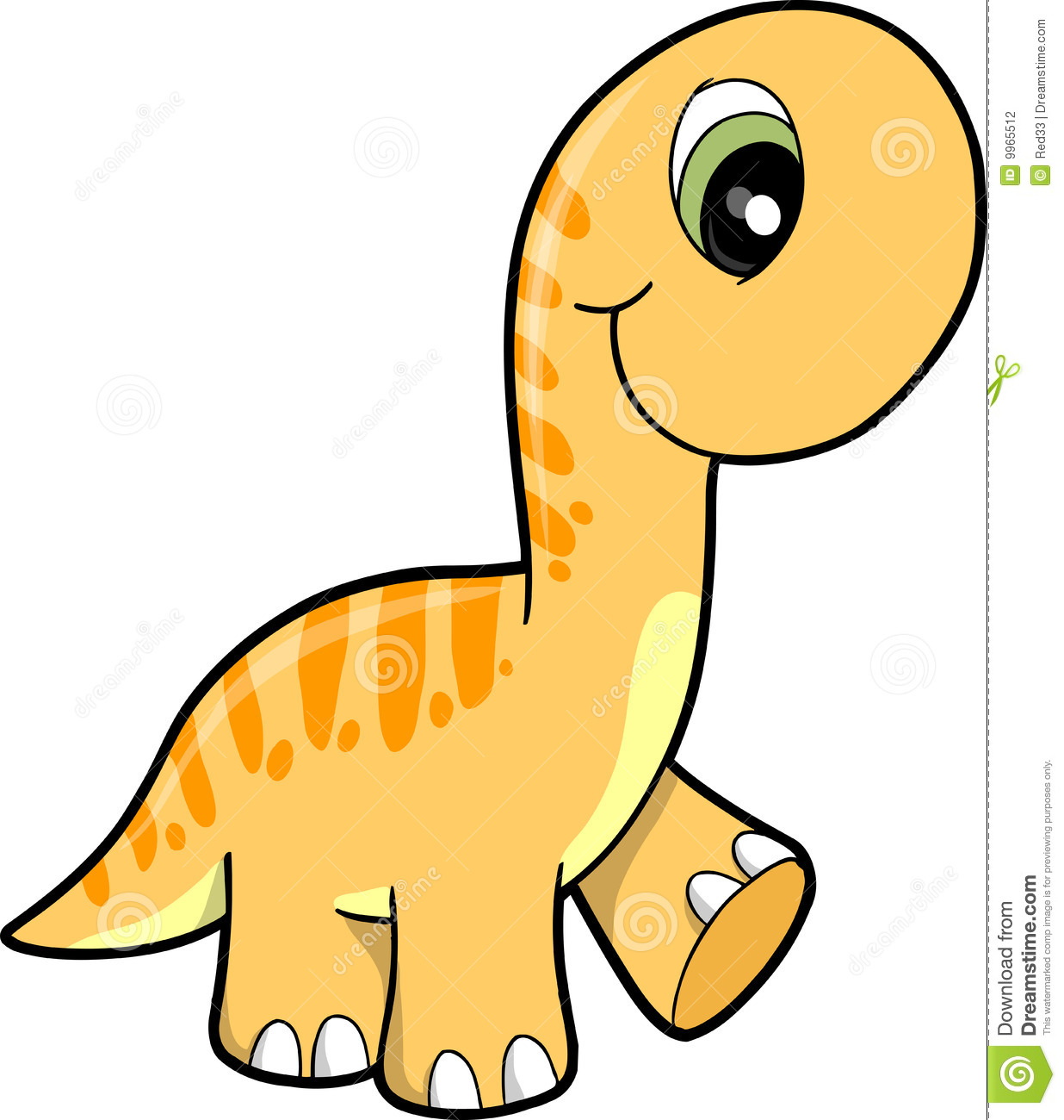 Cute Dinosaur Vector Illustration Stock Photography   Image  9965512
