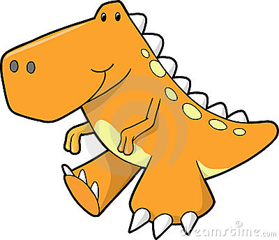 Cute Orange Dinosaur Vector Royalty Free Stock Photo   Image  9205515