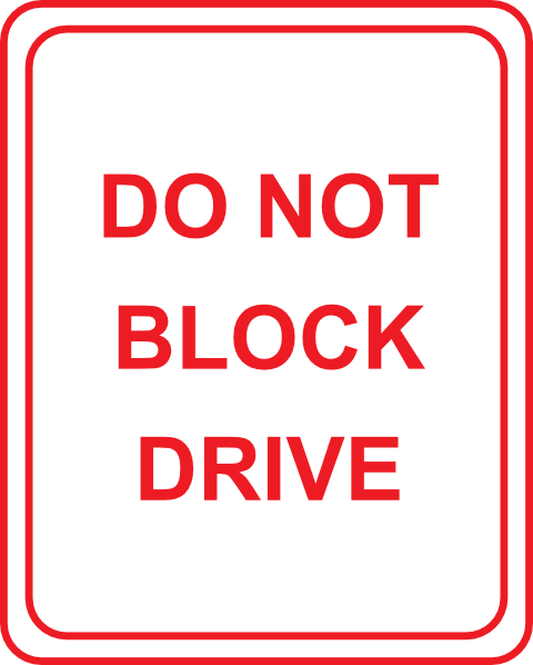 Do Not Block Drive Sign Clip Art At Clker Com   Vector Clip Art Online    