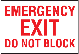 Exit   Fire Equipment Signs   Emergency Exit Do Not Block
