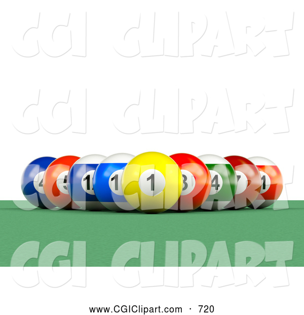 File Name   Clip Art Of A 3d Billiard Pool Balls In A Rack Formation