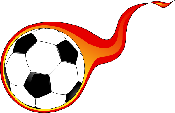 Flaming Soccer Ball Clip Art At Clker Com   Vector Clip Art Online    