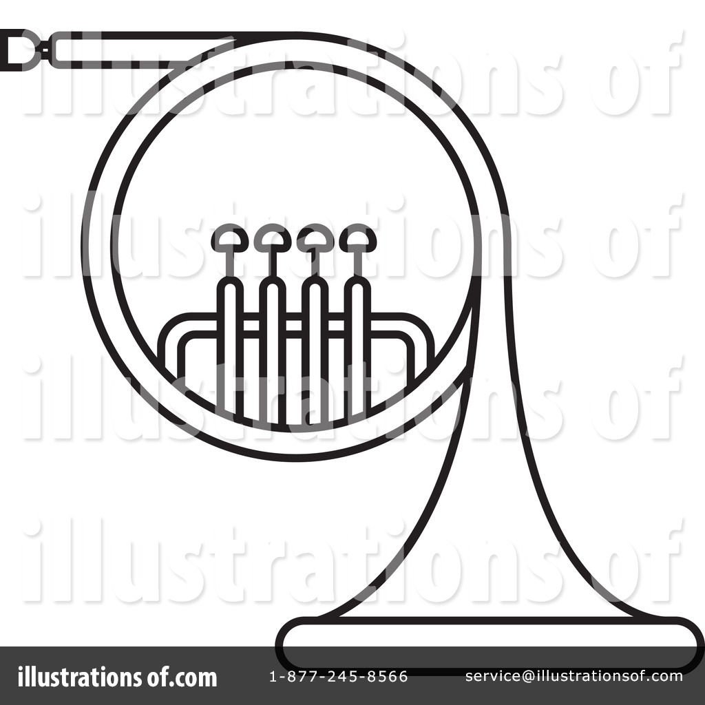 French Horn Clipart  1233855 By Lal Perera   Royalty Free  Rf  Stock