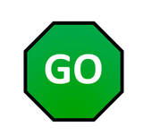 Go Green Sign Isolated   Clipart Graphic