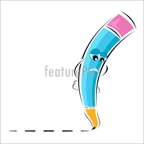 Illustration Of Sad Pencil  Royalty Free Vector Illustration At