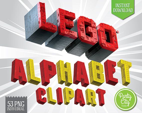 Lego Movie Inspired Alphabet Clipart Printable Lego Movie Letters    