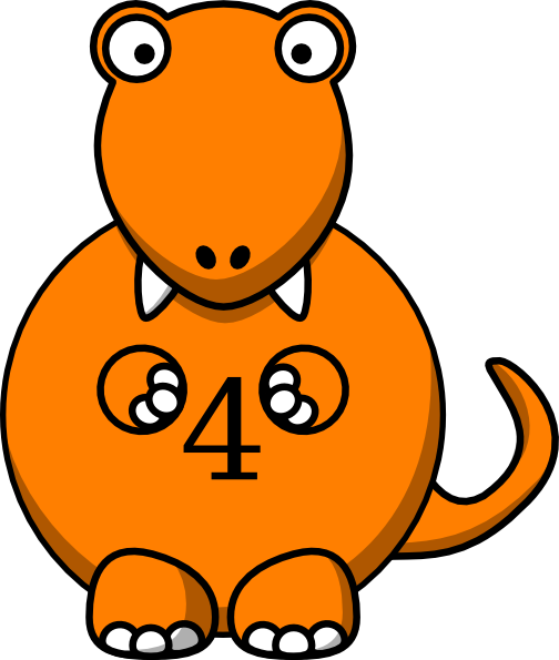 Orange Dinosaur Clip Art
