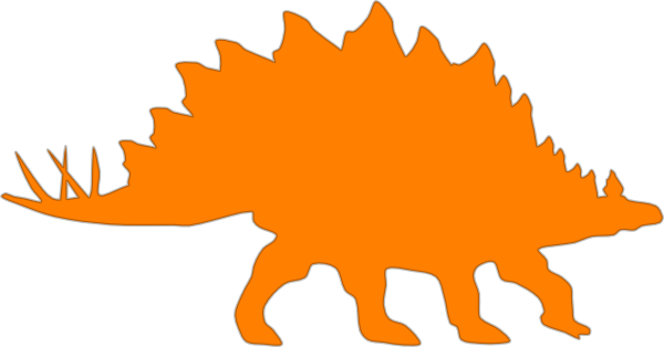 Orange Stegosaurus Clip Art At Clker Com   Vector Clip Art Online