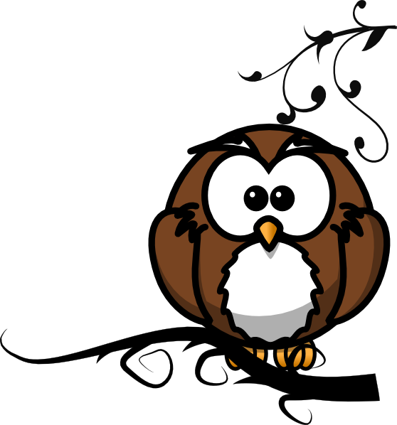 Owl On Branch 6 Clip Art At Clker Com   Vector Clip Art Online