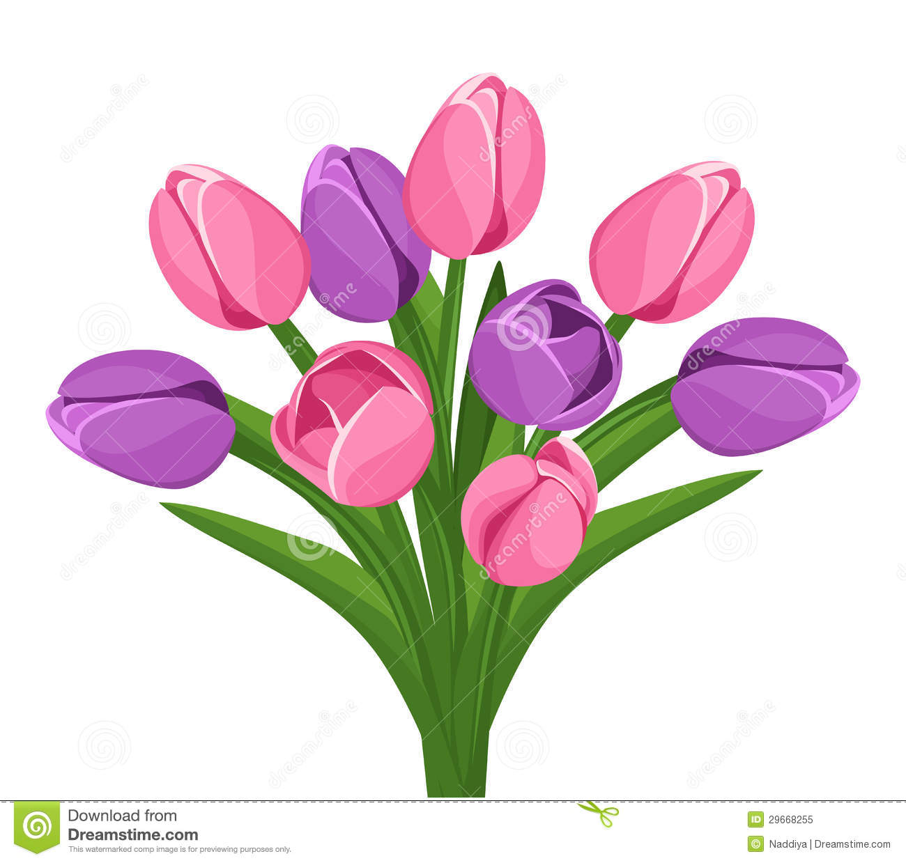 Purple Tulips Clipart