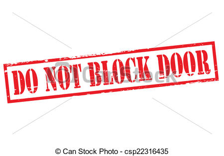 Rubber Stamp With Text Do Not Block Door    Csp22316435   Search Clip