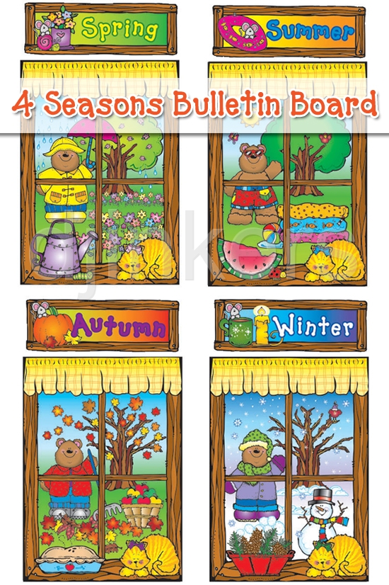 Seasons With Dj S Lovable Weather Bears Our Four Seasons Bulletin