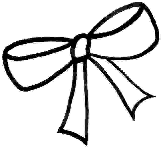 Simple Bows Colouring Pages