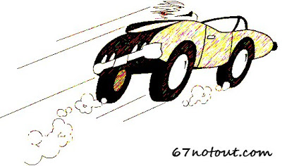 Speeding Car Cartoon Clip Art