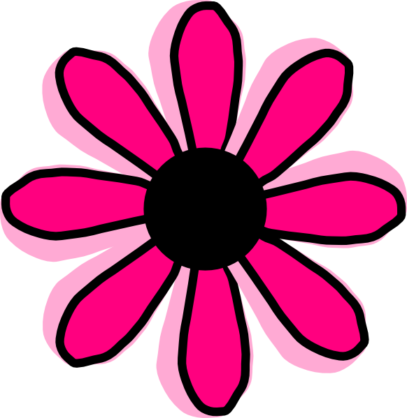 Art Single Flower Flowers Clip Art   Pink