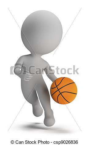 Basketball Player   3d Small Person      Csp9026836   Search Clip