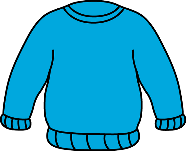 Blue Sweater Clip Art   Blue Warm Winter Sweater 