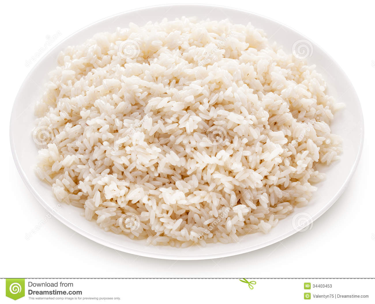 Bowl Of Rice Clip Art Rice On A White Plate 