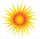 Bright Sun Clip Art Bright Sun   Clipart Graphic