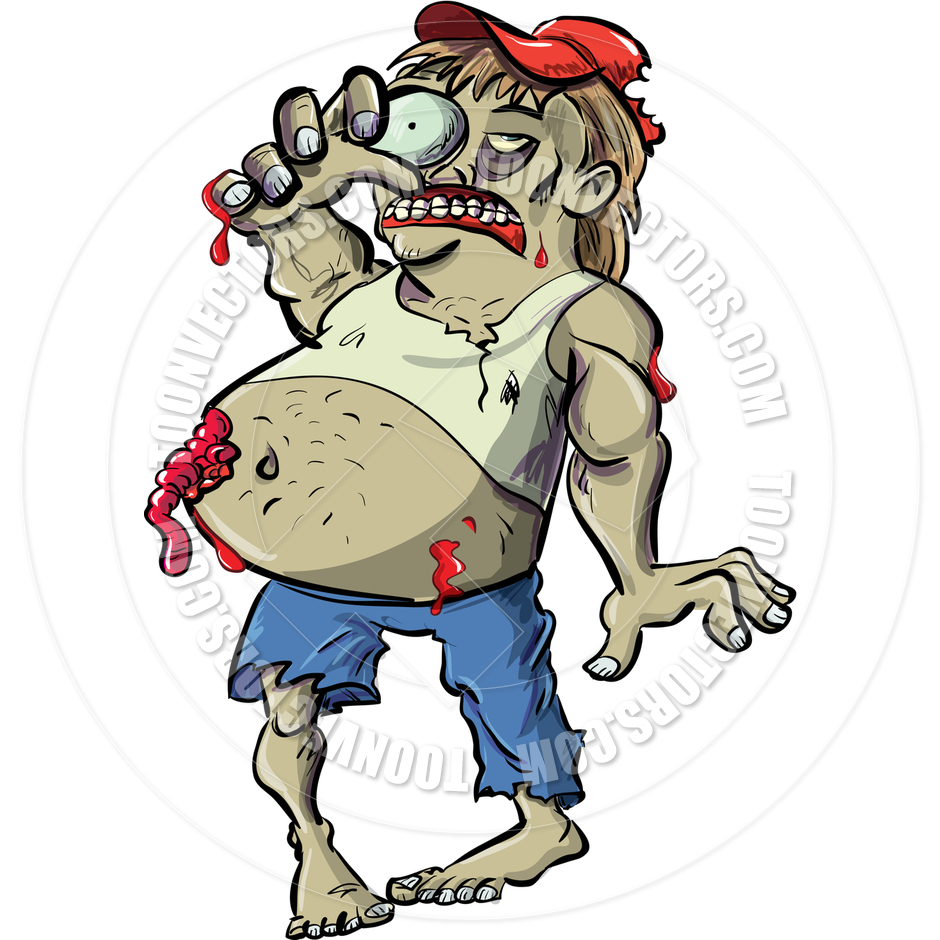 Cartoon Beer Belly Zombie By Antonbrand   Toon Vectors Eps  66812