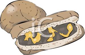 Cheesesteak Sandwich   Royalty Free Clipart Picture