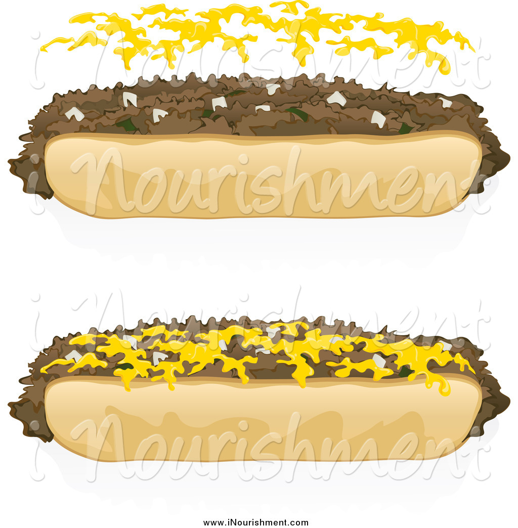 Clipart Of Steak Sandwiches With And Without Cheese By Inkgraphics    