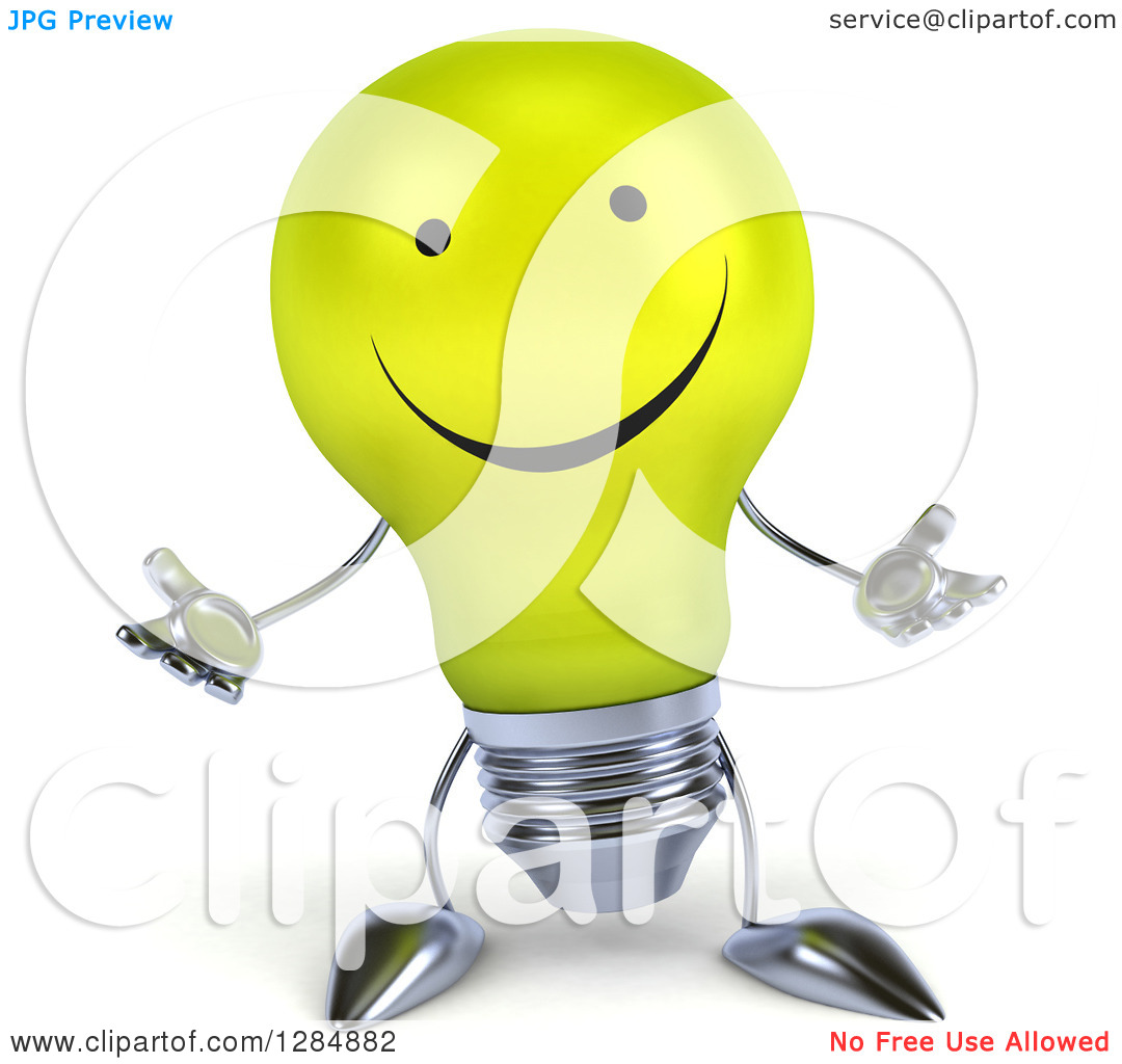 Cute Happy Light Bulb Clipart   Cliparthut   Free Clipart