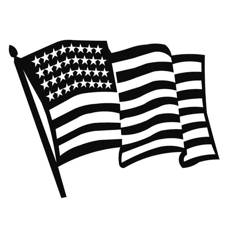 Flag Clip Art Black And White