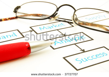 Flowchart Showing Concept For Business Or Finance Planning   Stock    