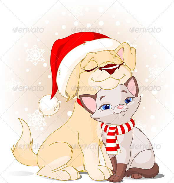 Funny Christmas Cat Clip Art Christmas Friends   Characters