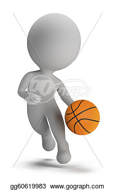 Illustration   3d Small People   Basketball Player  Clipart Gg60619983