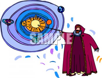 Nicolaus Copernicus And The Solar System   Royalty Free Clip Art