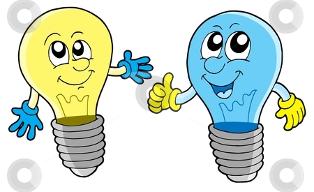 Pair Of Cute Lightbulbs Stock Vector Clipart Pair Of Cute Lightbulbs    