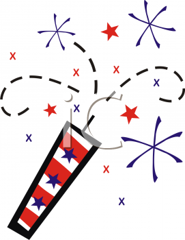 Patriotic Fireworks Clipart