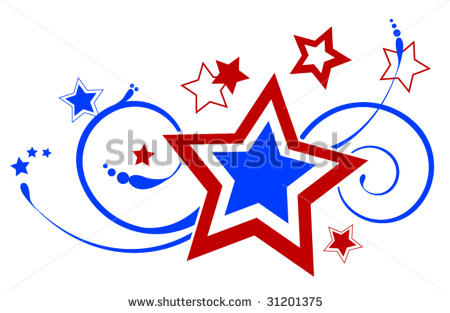 Patriotic Ornate Star Decoration   Fireworks Stock Vector 31201375