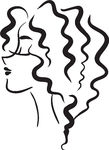 Red Curly Hair Clipart Profile Girl With Wavy Hair