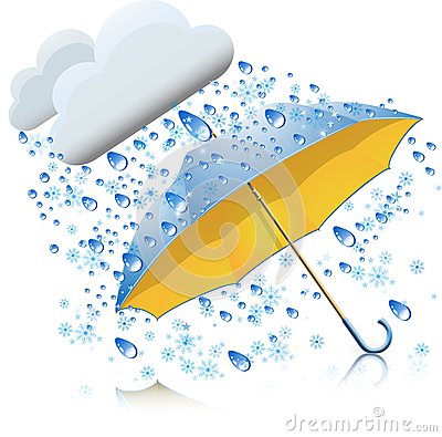 Snow With Rain And Umbrella Royalty Free Stock Image   Image  36434006