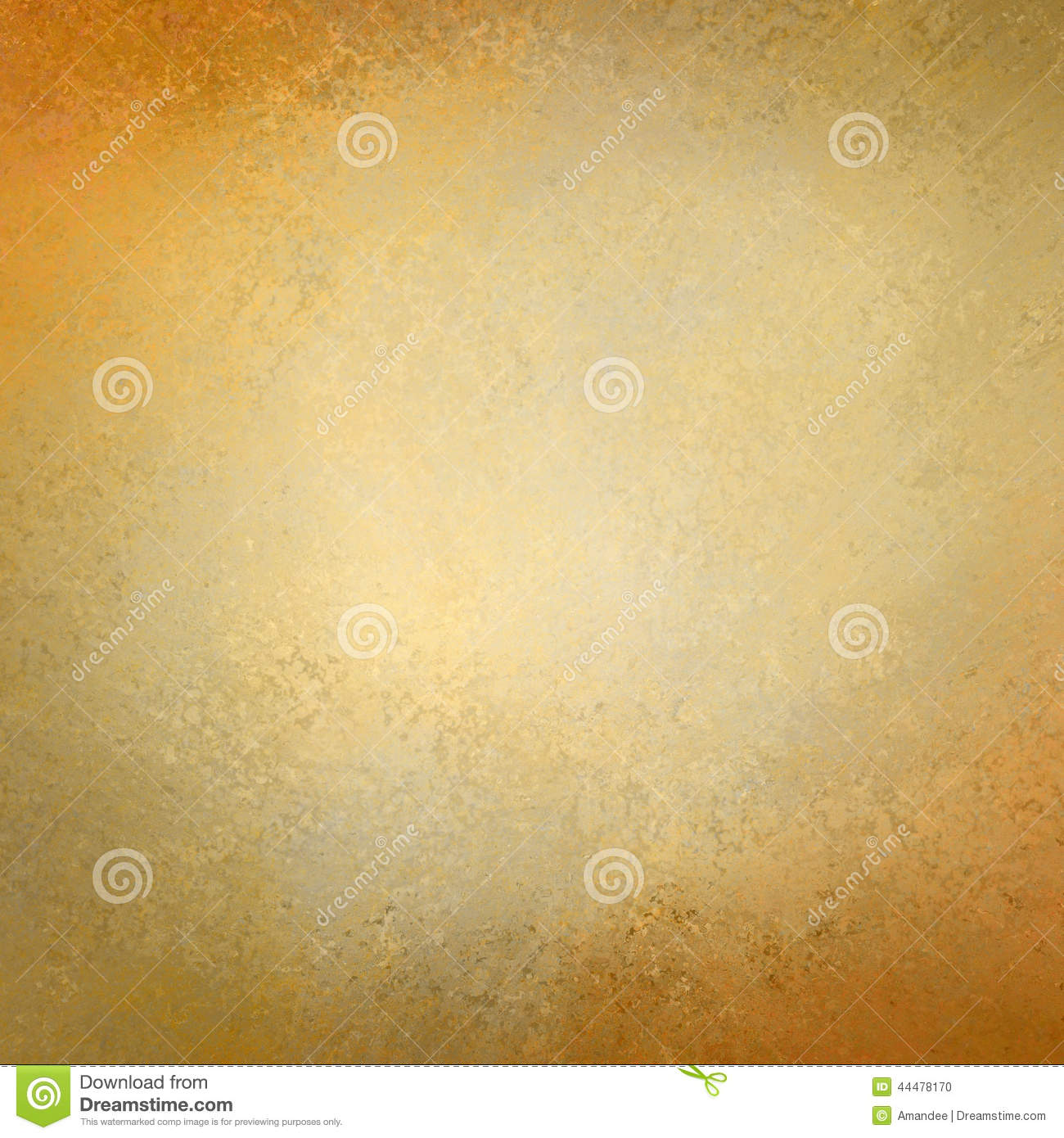 Solid Gold Background Paper With Vintage Grunge Texture Design Stock