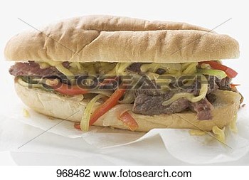 Stock Photo Of Steak Sandwich With Peppers And Cheese 968462   Search
