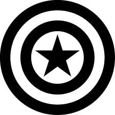 There Is 28 Captain America Shield Black And White   Free Cliparts All