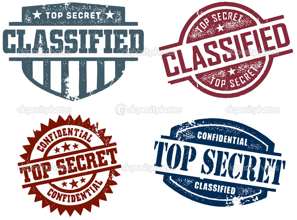 Top Secret   Classified Stamps   Stock Illustration
