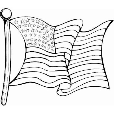 Waving American Flag Graphics Black And White Black And White Graphic    