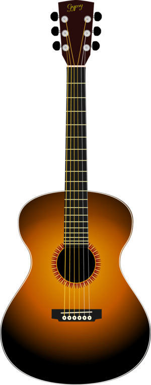 Acoustic Guitar   Vector Clip Art