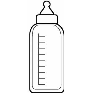 Baby Bottle Coloring Page Baby Bottle Download Now Png Format My Safe