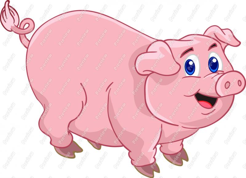 Cartoon Pig Clip Art   Cute Pig