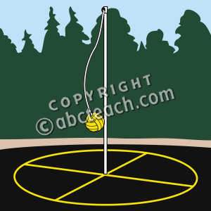 Clip Art  Playground  Tetherball Color   Preview 1