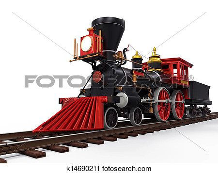 Clipart   Old Locomotive Train  Fotosearch   Search Clip Art