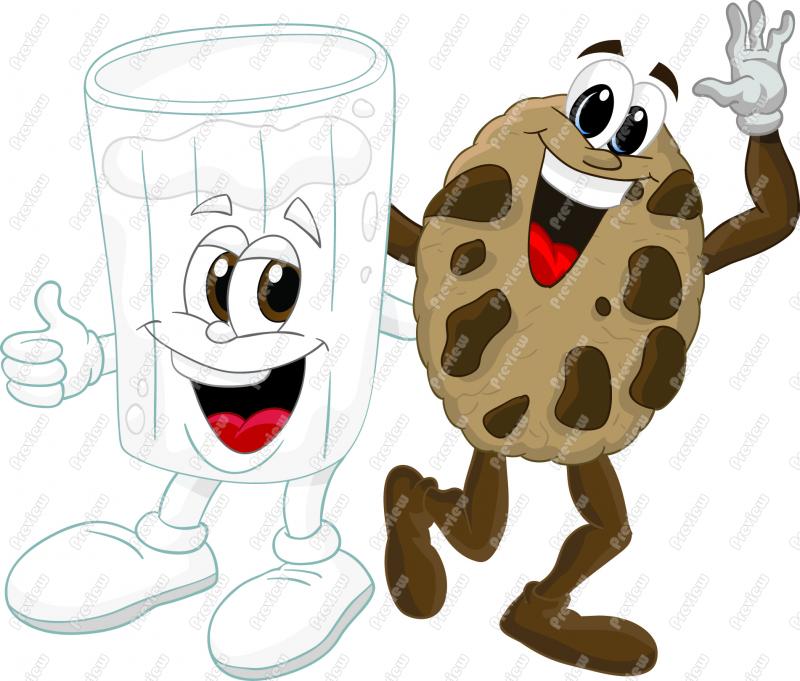 Cookie And Milk Clip Art   Cartoon