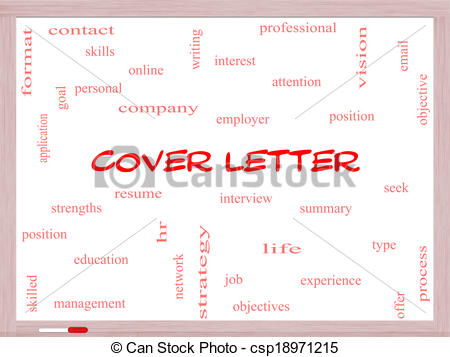 Cover Letter Word Cloud Concept On A Whiteboard With Great Terms Such    
