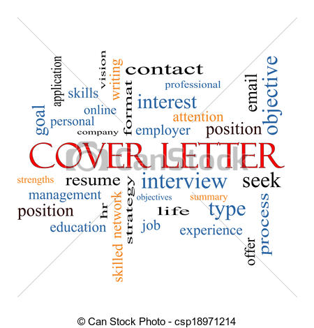 Cover Letter Word Cloud Concept With Great Terms Such As Interview    